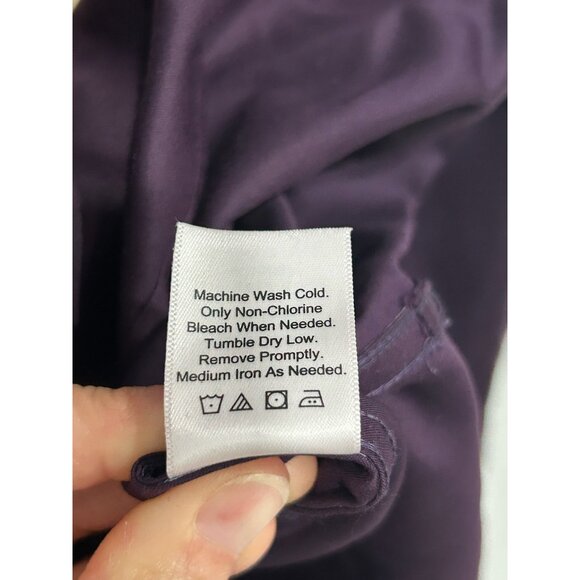 Coldwater Creek Womens Purple Button Up Shirt With Pleated Front Detail Sz 1X - Picture 8 of 11